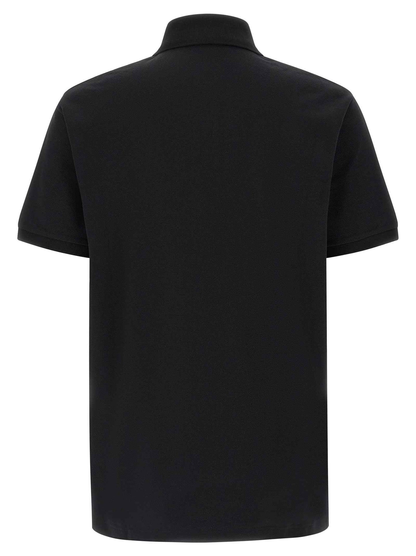 Black Cotton Polo Shirt