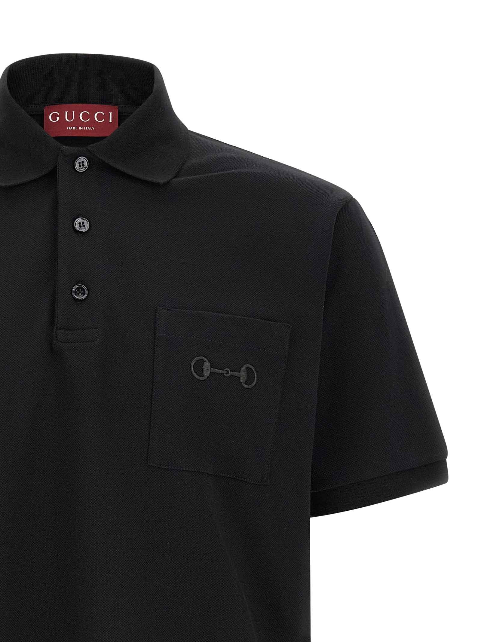 Black Cotton Polo Shirt