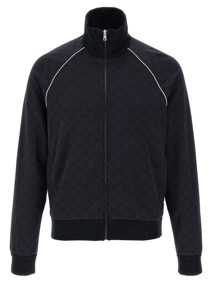 Blue Polyamide Sweatshirt