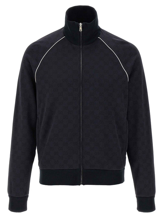Blue Polyamide Sweatshirt
