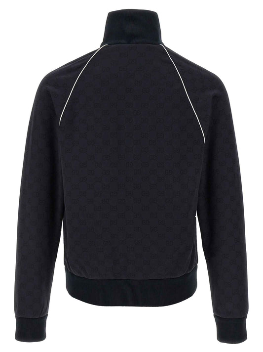 Blue Polyamide Sweatshirt