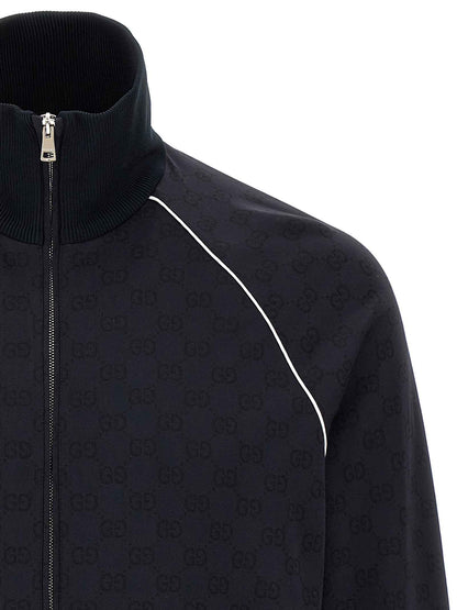 Blue Polyamide Sweatshirt