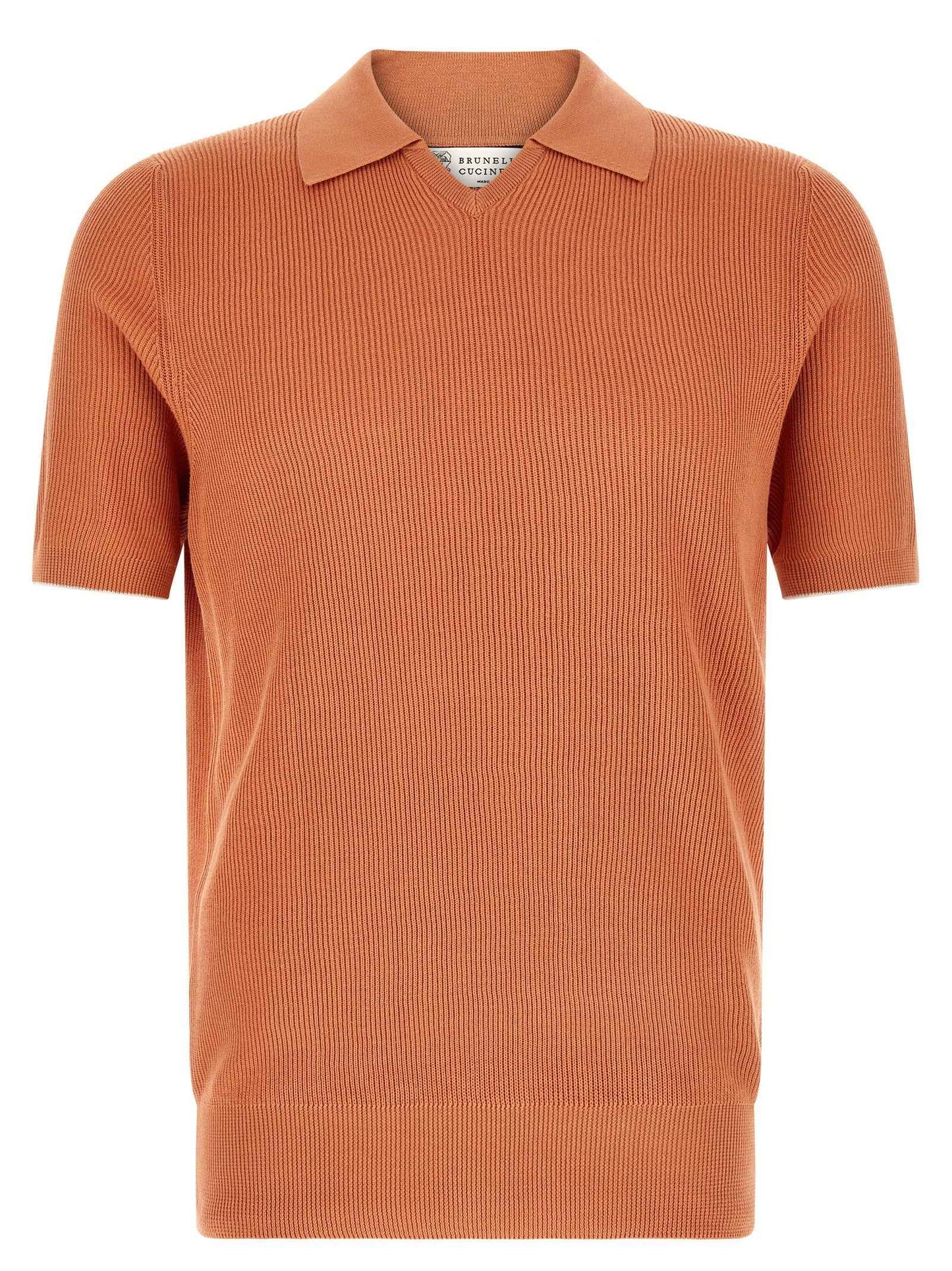 Orange Cotton Polo Shirt