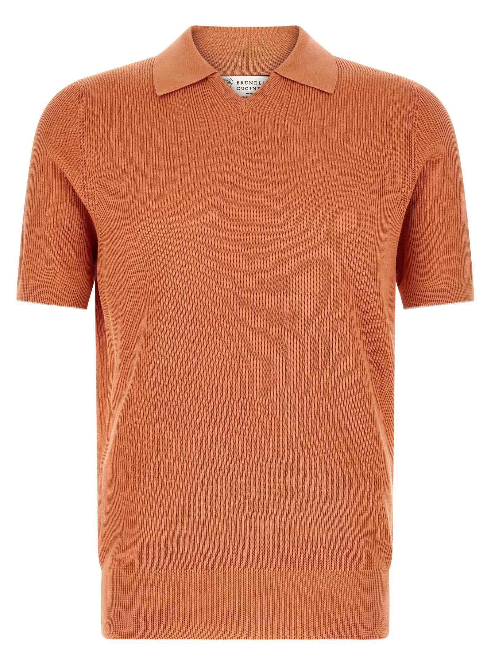 Orange Cotton Polo Shirt