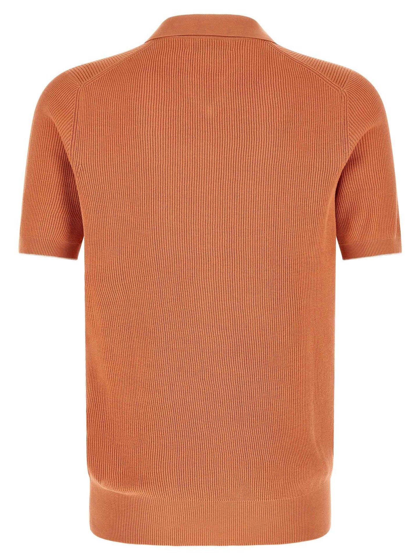 Orange Cotton Polo Shirt