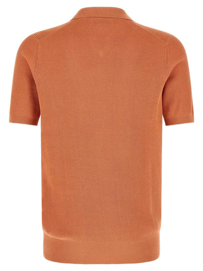 Orange Cotton Polo Shirt