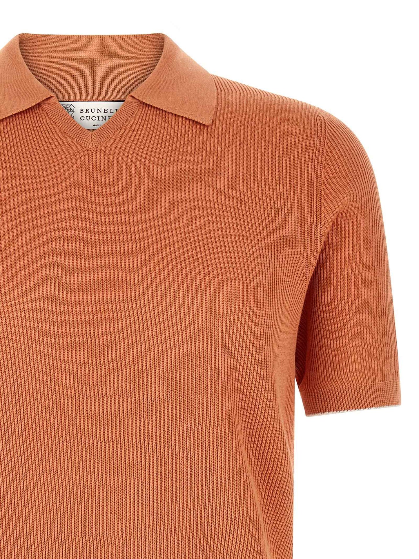 Orange Cotton Polo Shirt