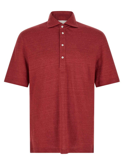Multicolor Linen Polo Shirt