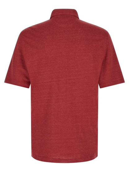 Multicolor Linen Polo Shirt