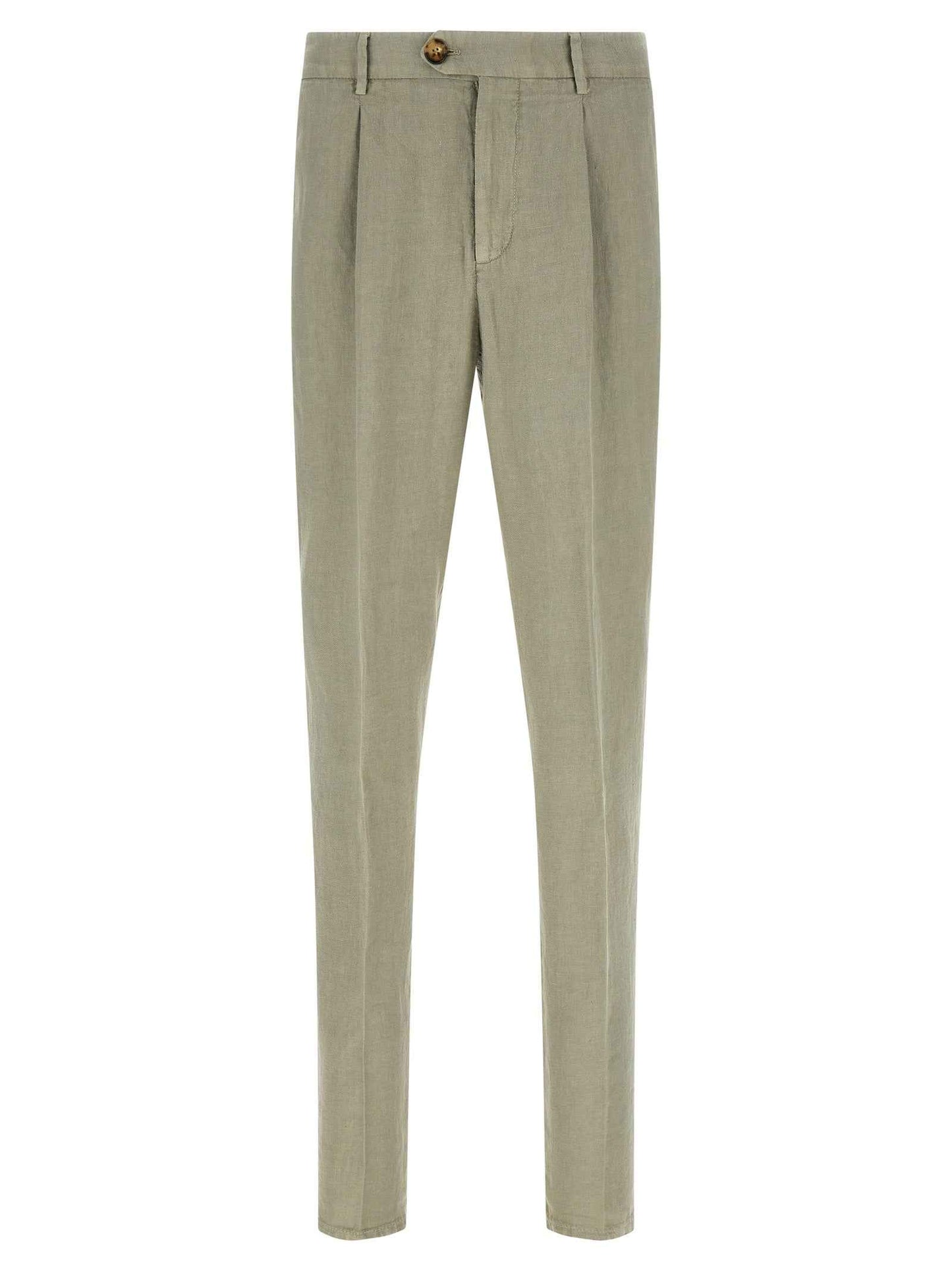 Bicolor Linen Casual Pants