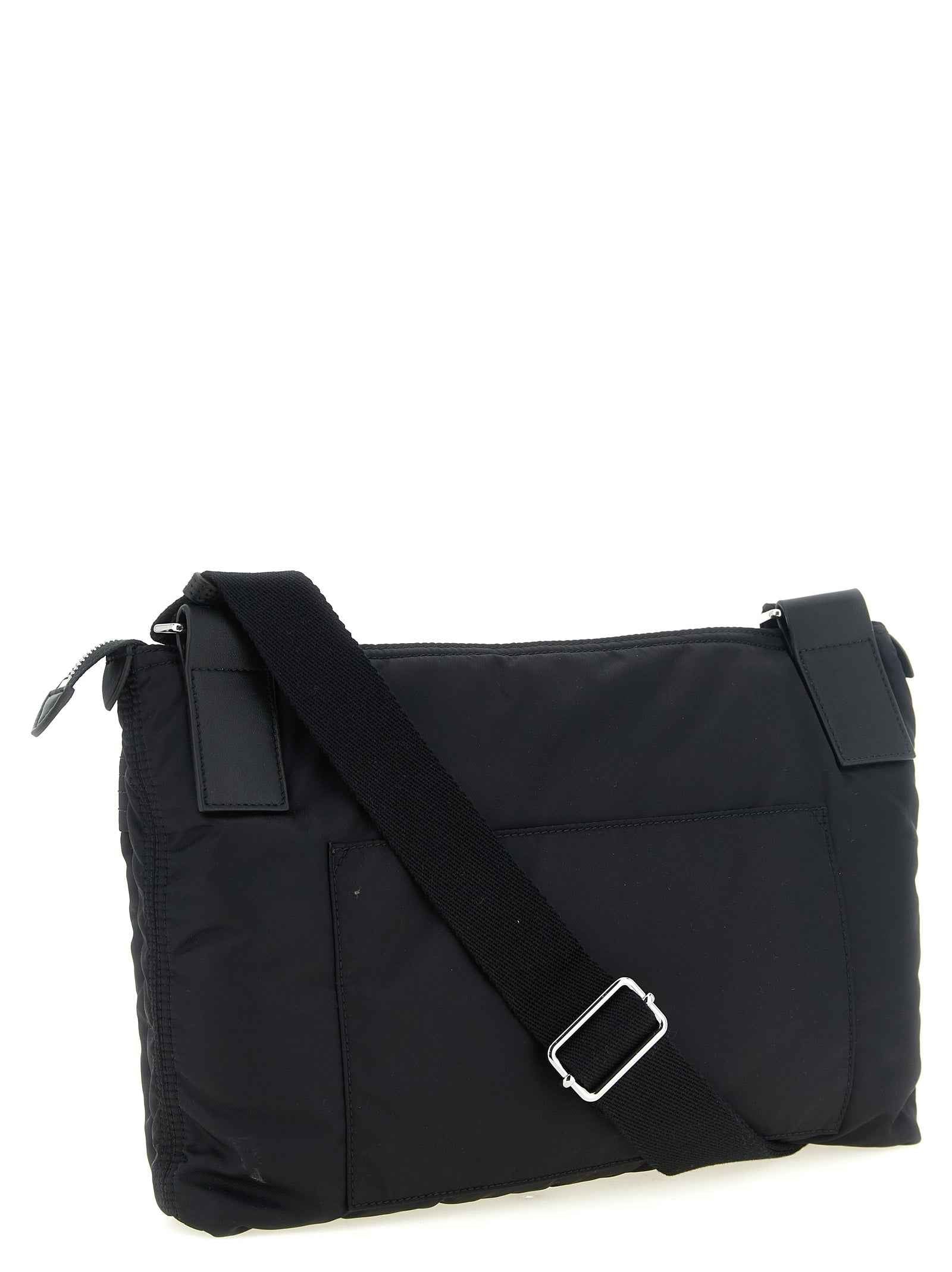 Black Polyamide Crossbody Bag