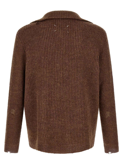 Brown Linen Cardigan