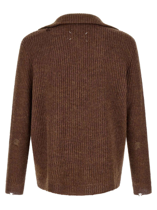 Brown Linen Cardigan