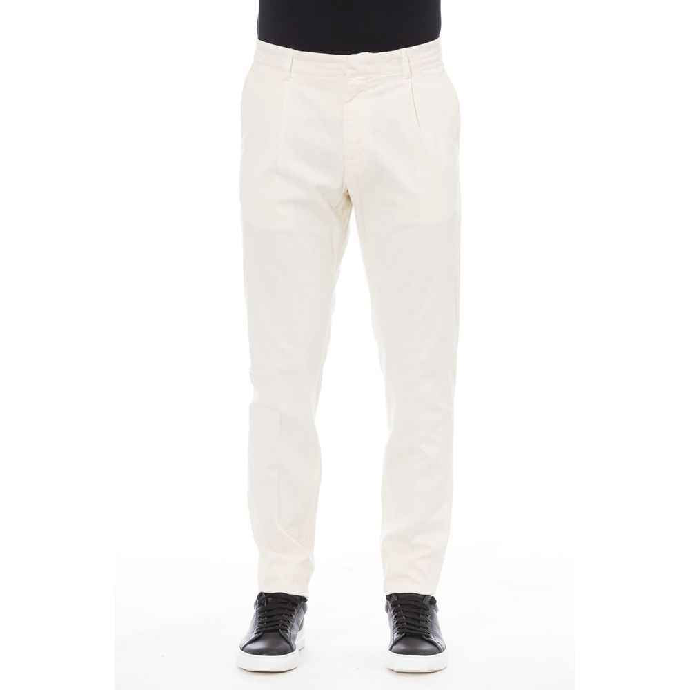 Beige Cotton Men's Pant