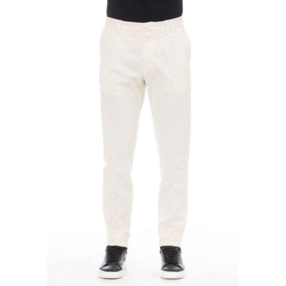 Beige Cotton Men's Pant