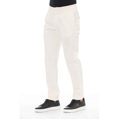 Beige Cotton Men's Pant