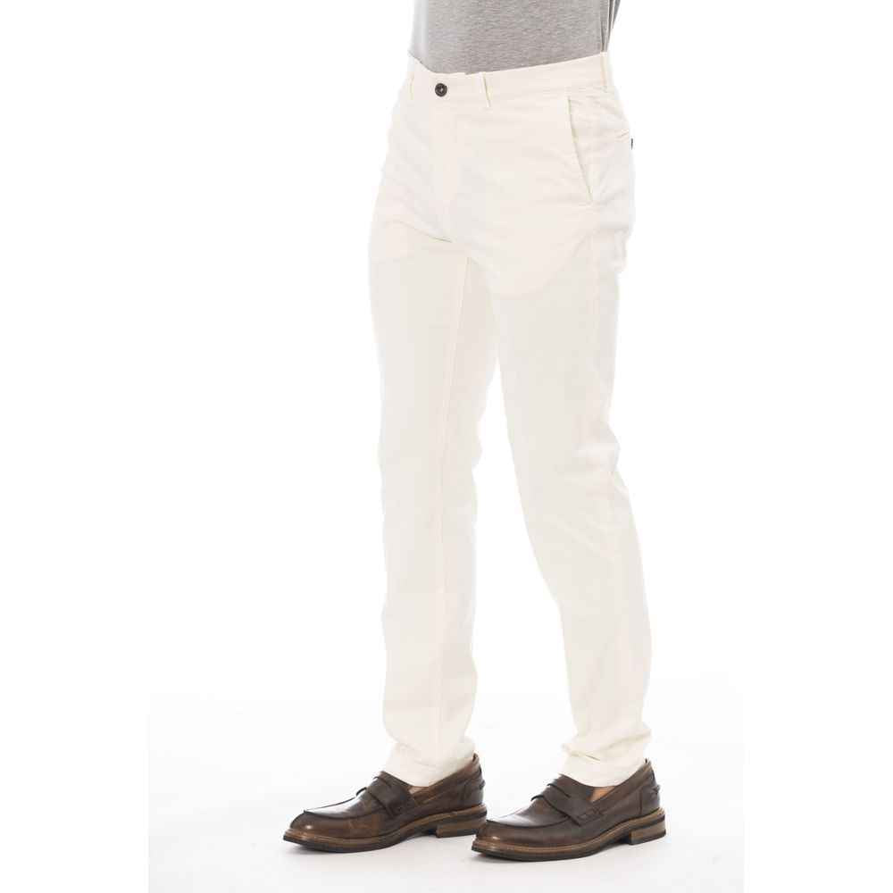 Beige Cotton Men Pant