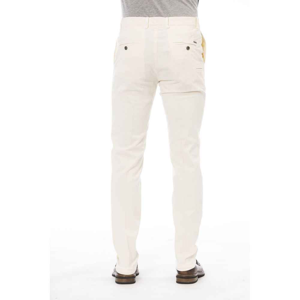 Beige Cotton Men Pant