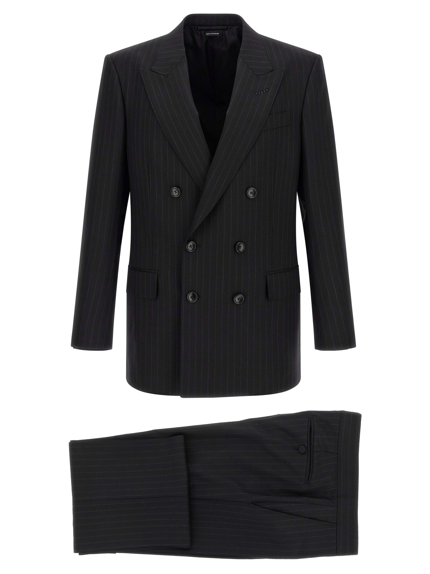 Black Wool Two-Piece Suit