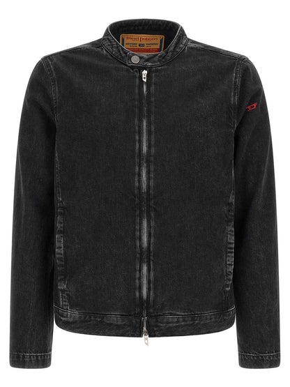 Black Cotton Denim Jacket