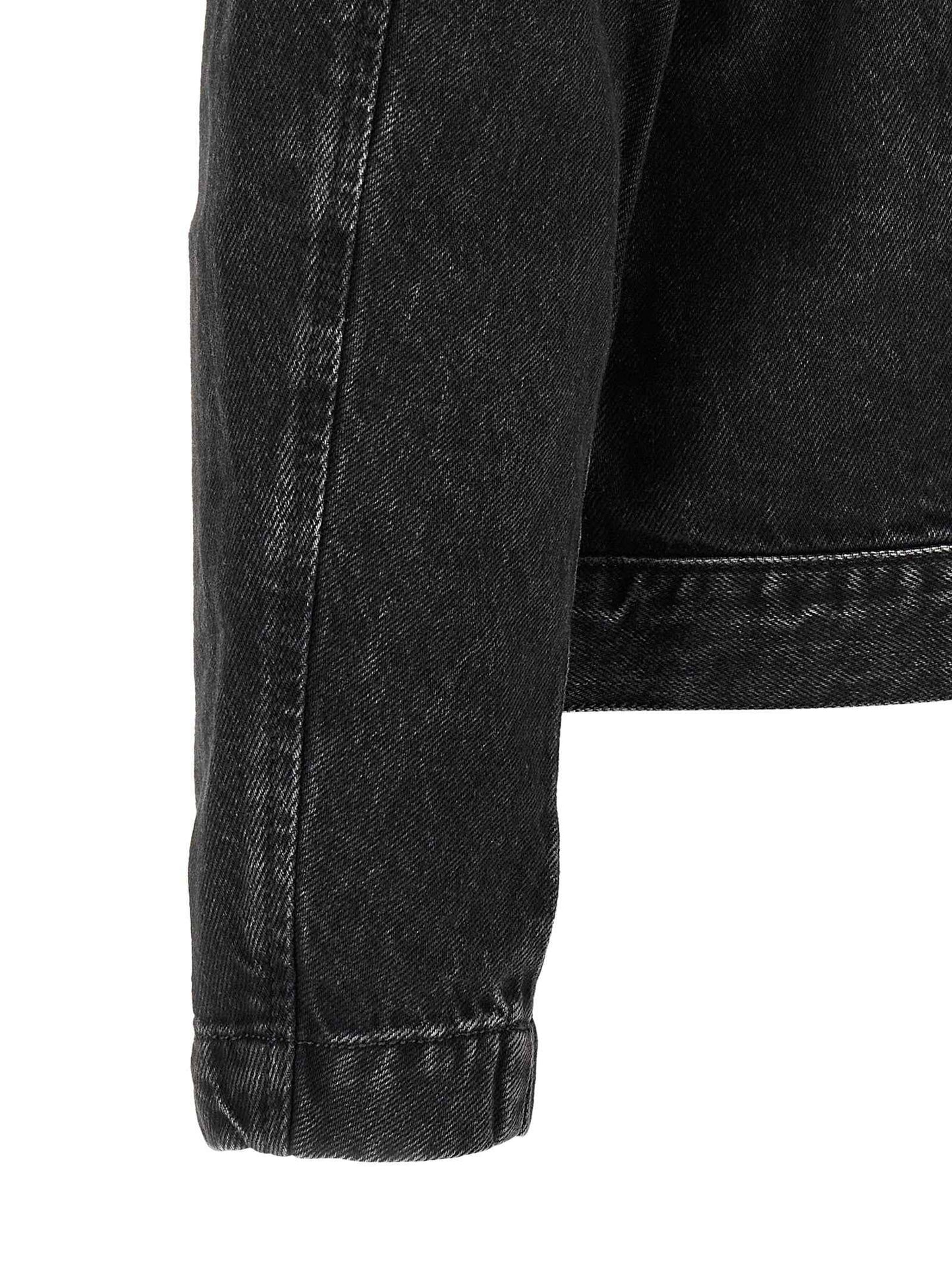 Black Cotton Denim Jacket