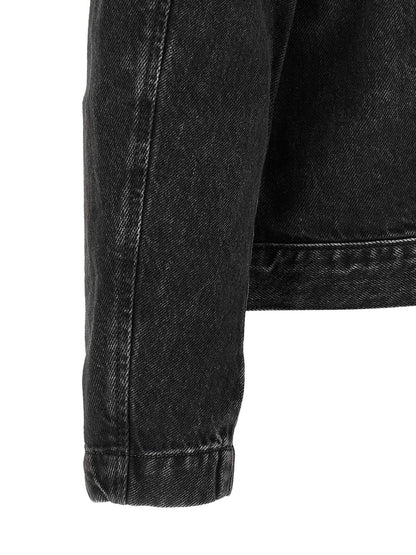 Black Cotton Denim Jacket