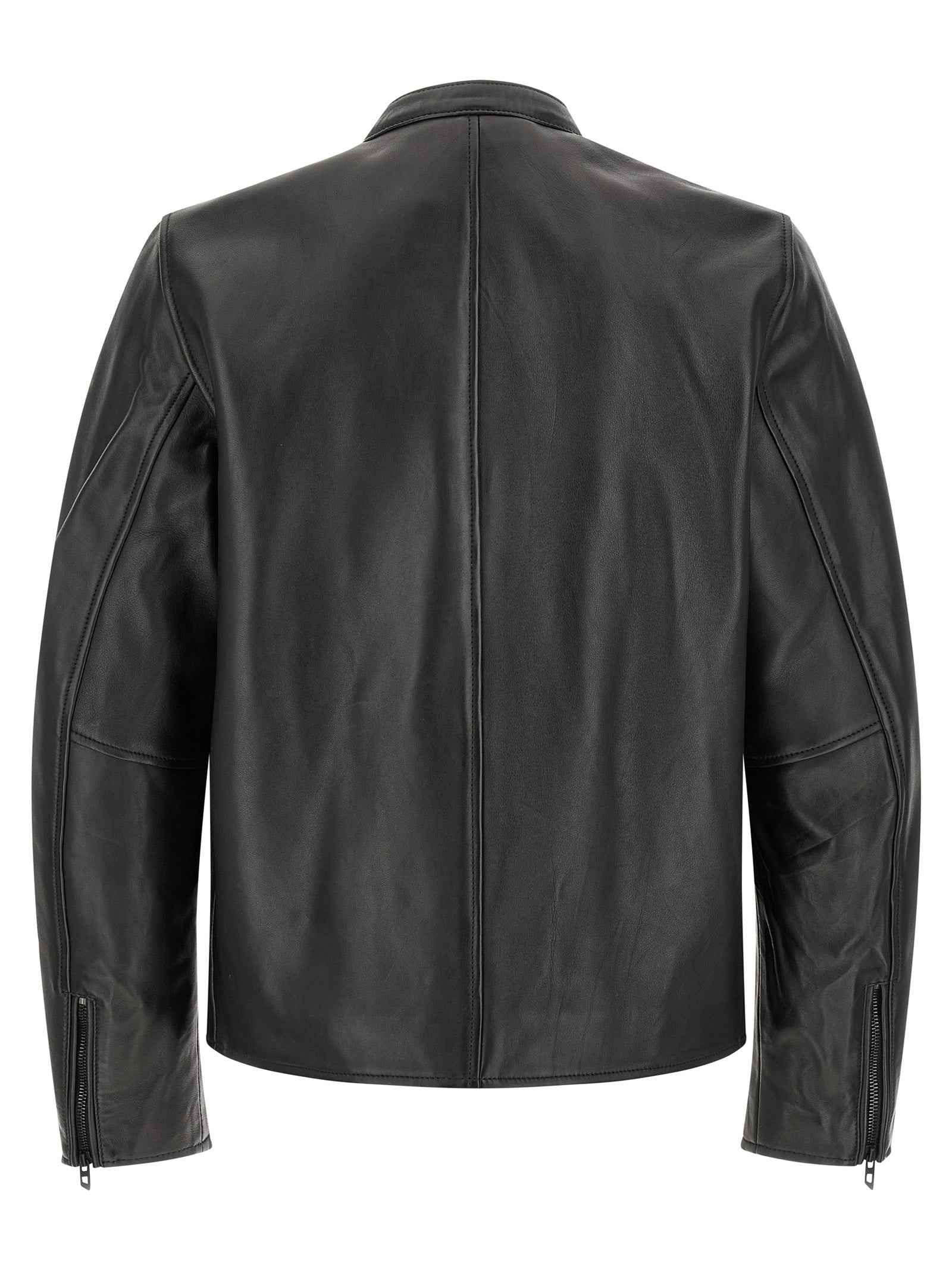 Black Lamb Leather Leather Jacket