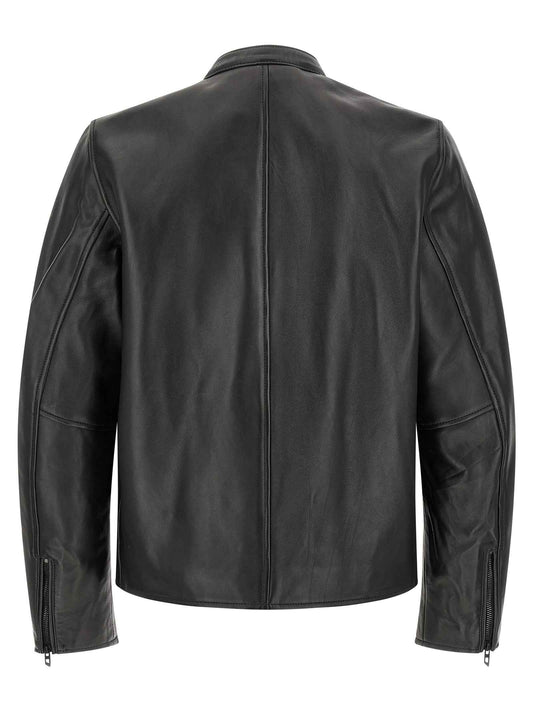 Black Lamb Leather Leather Jacket