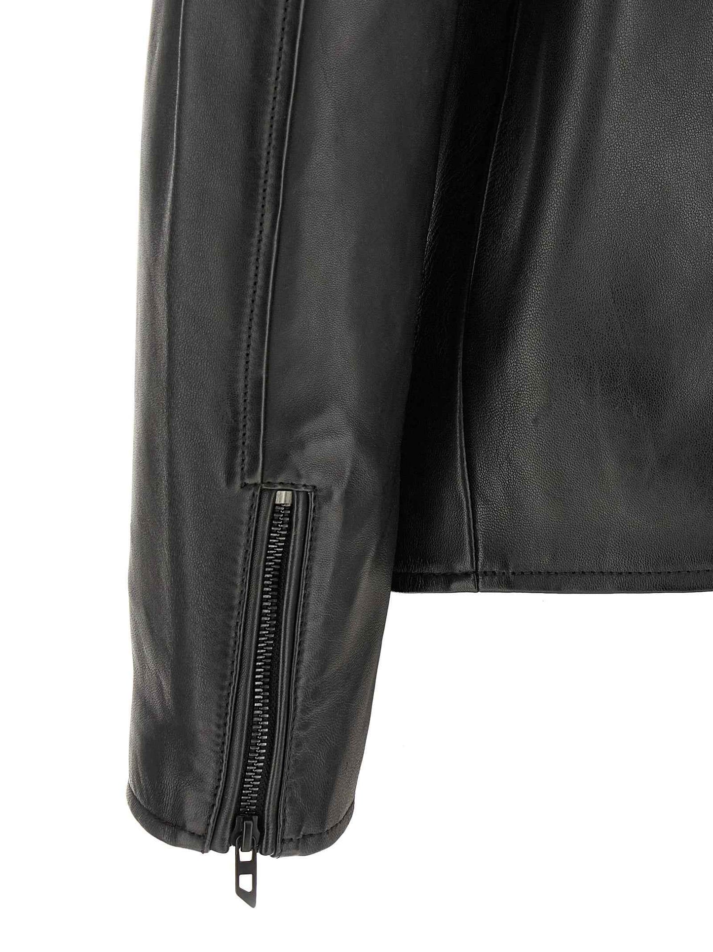 Black Lamb Leather Leather Jacket