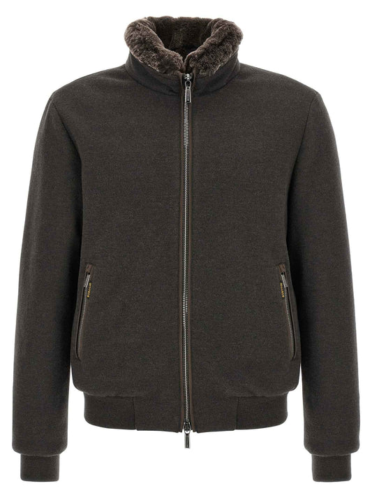 Brown Wool Bomber