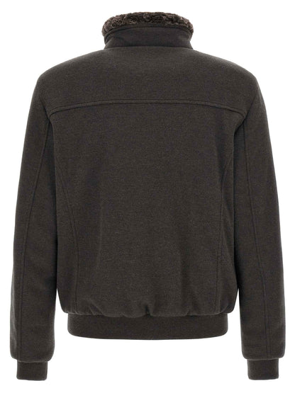 Brown Wool Bomber