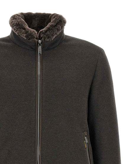 Brown Wool Bomber