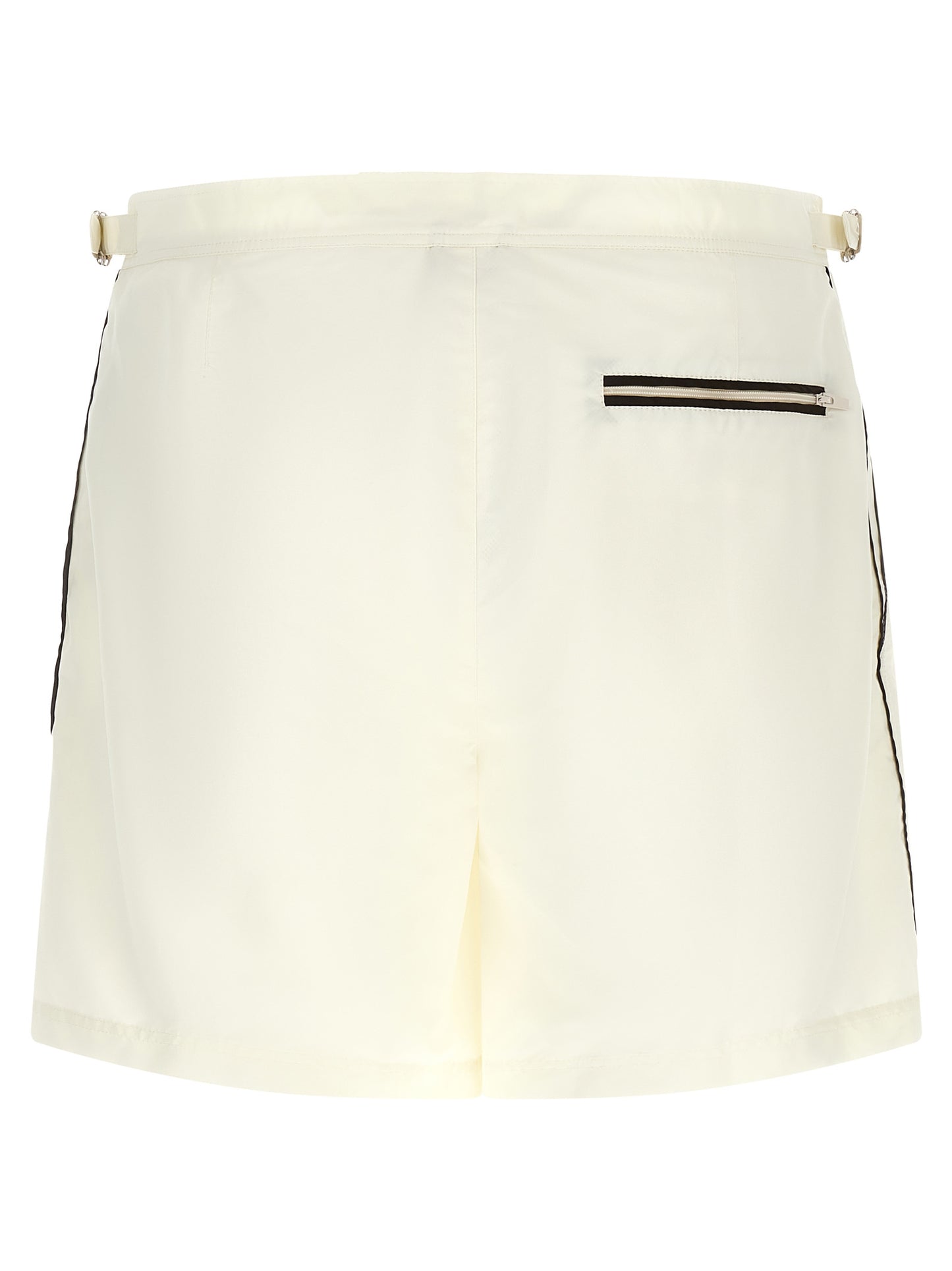 Beige Polyester Swim Shorts