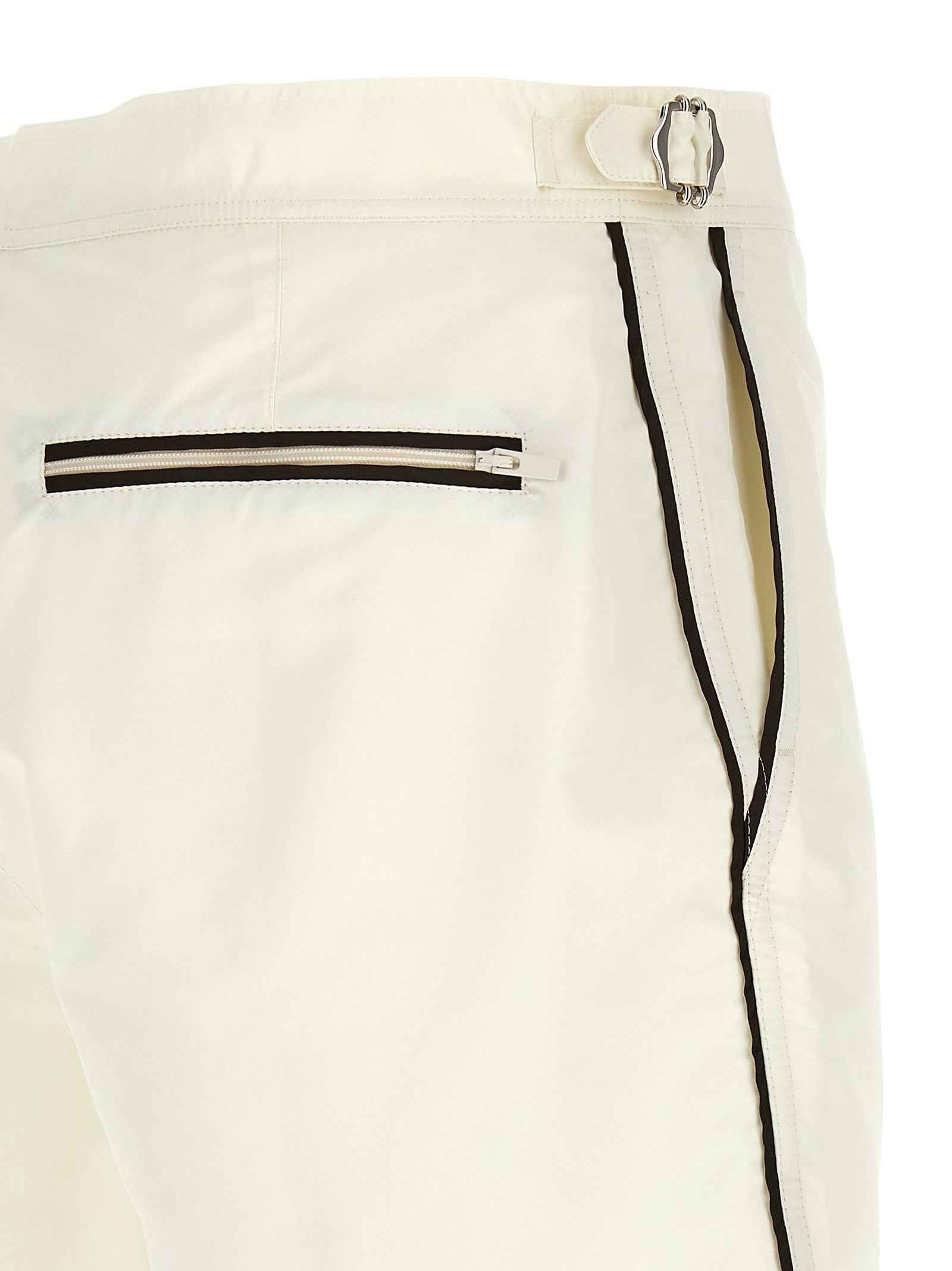 Beige Polyester Swim Shorts