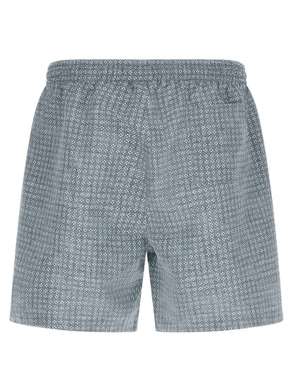 Blue Polyester Swim Shorts