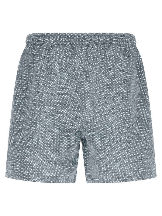 Blue Polyester Swim Shorts