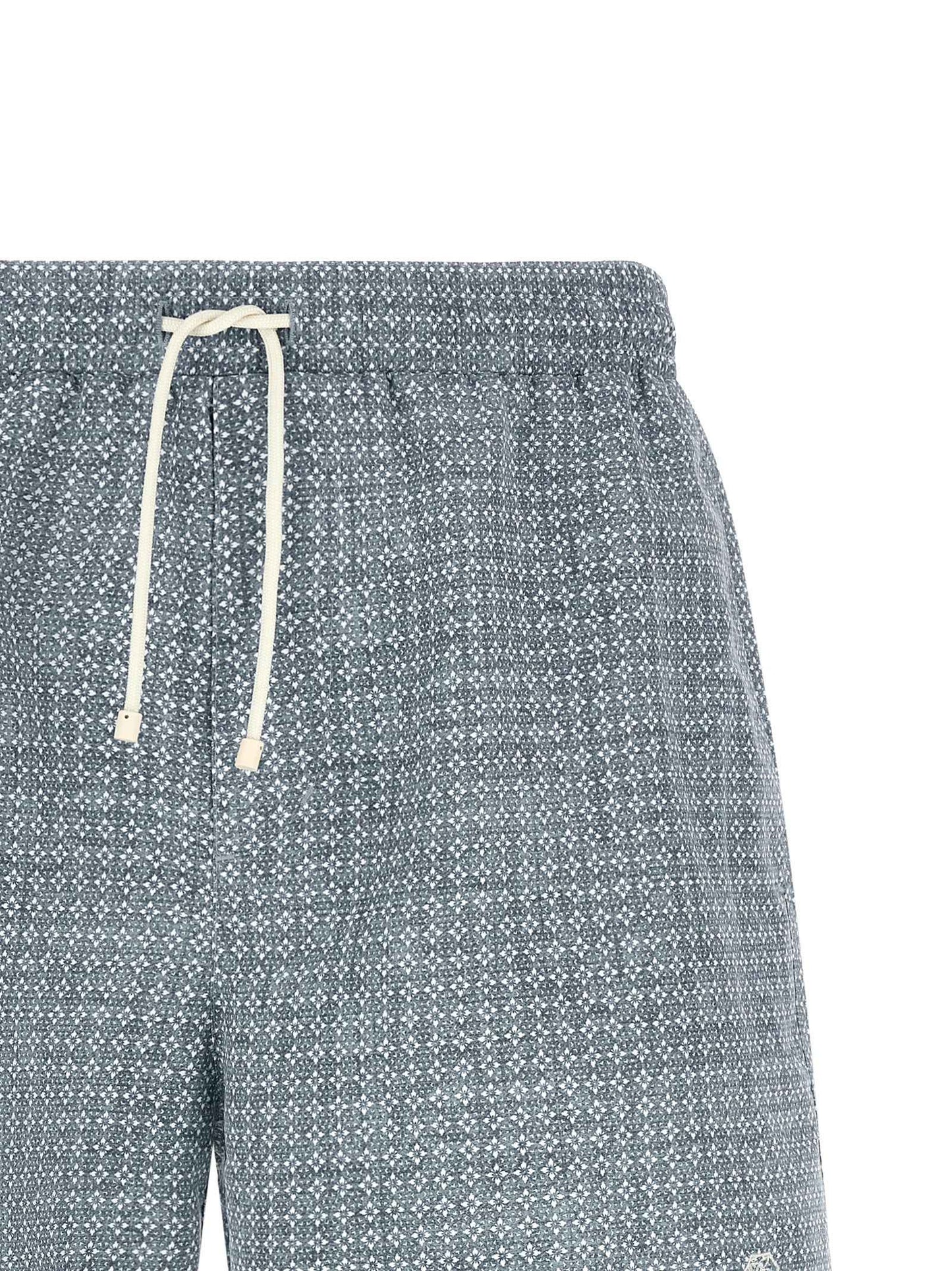Blue Polyester Swim Shorts