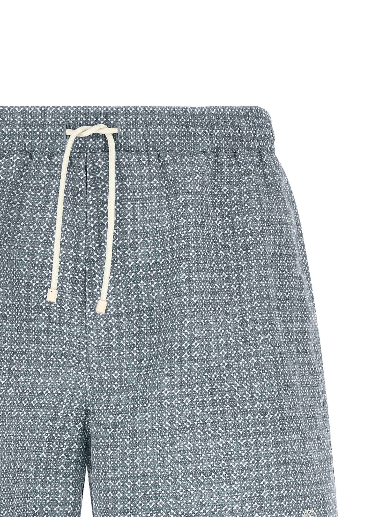 Blue Polyester Swim Shorts