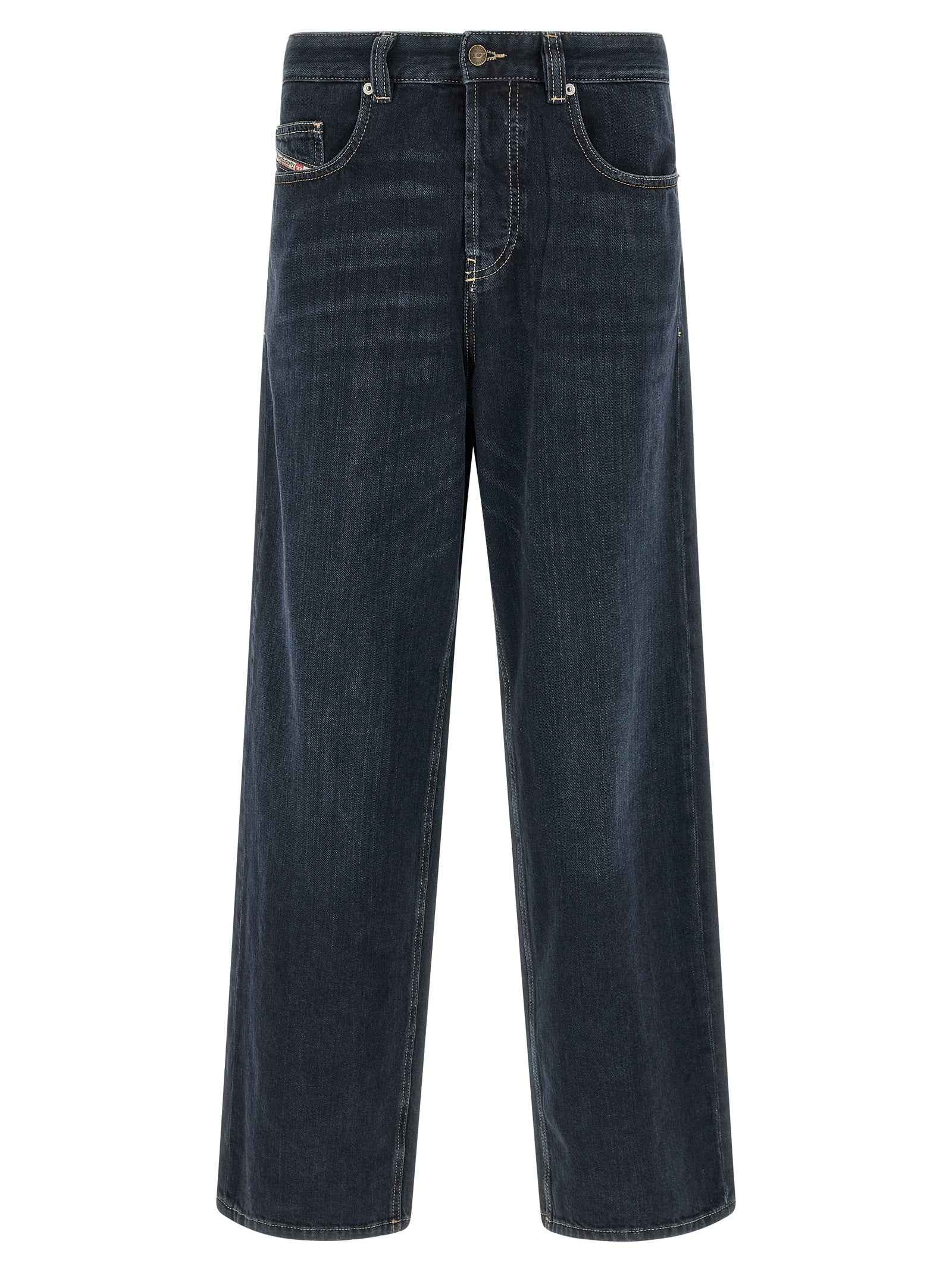 Blue Cotton Relaxed Fit Jeans