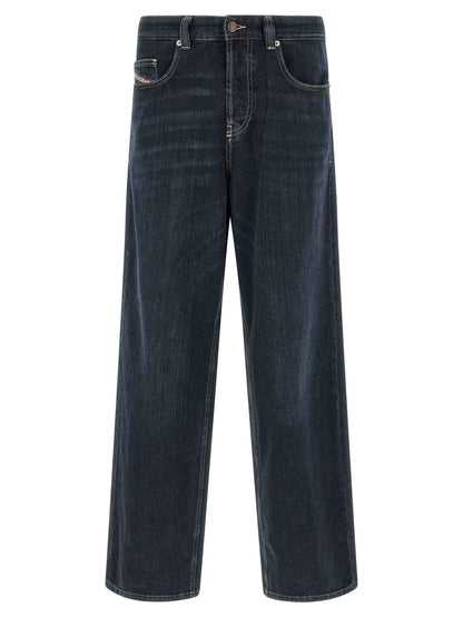 Blue Cotton Relaxed Fit Jeans