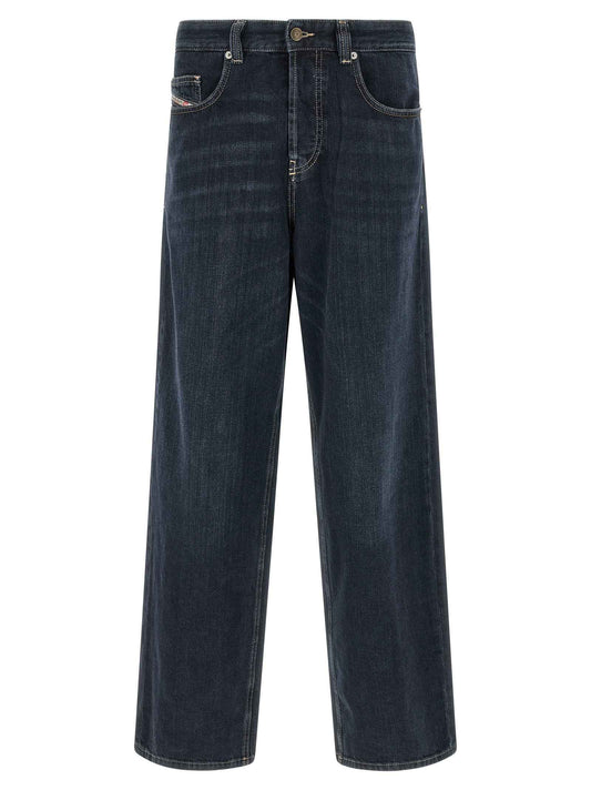 Blue Cotton Relaxed Fit Jeans
