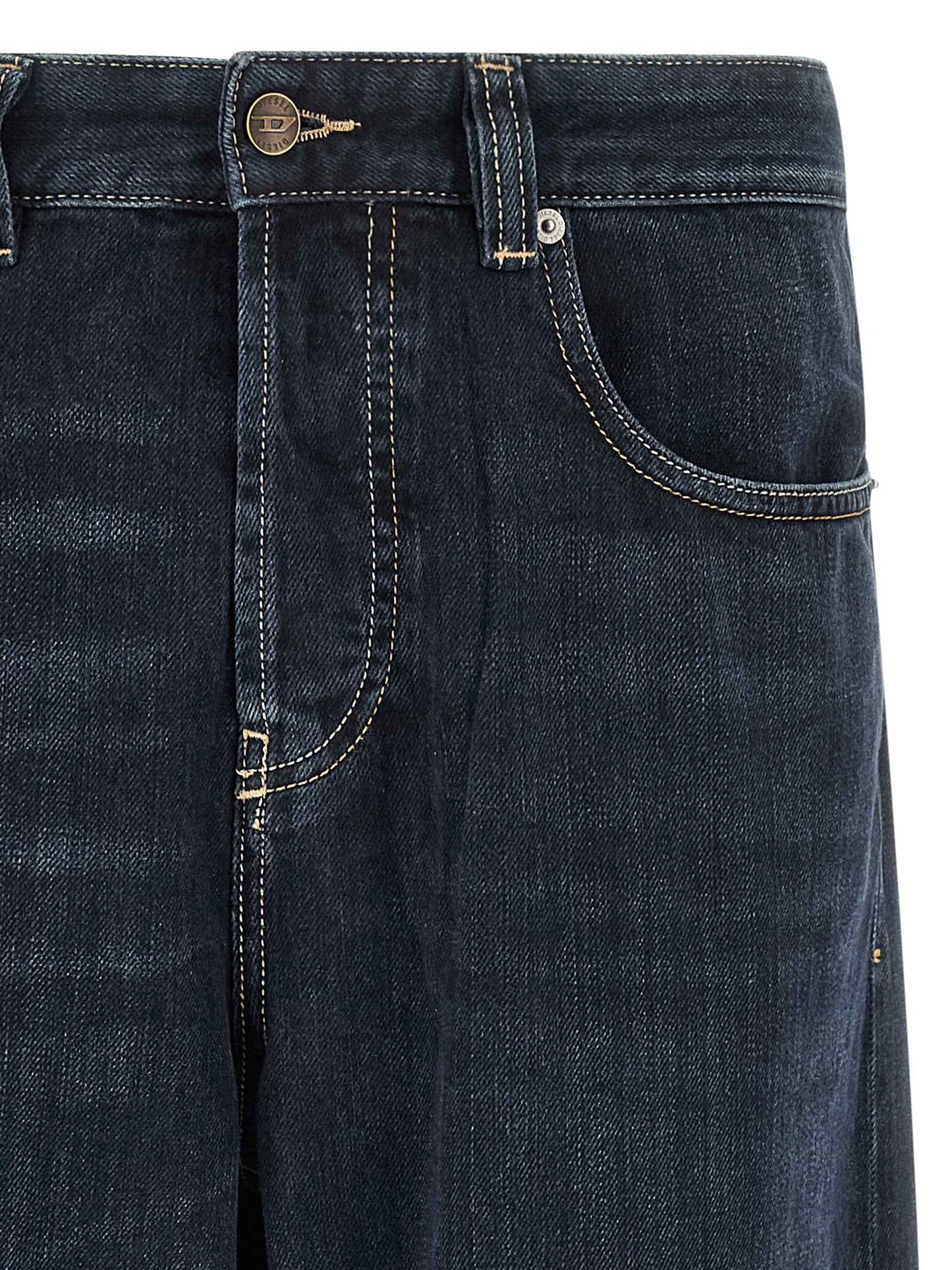 Blue Cotton Relaxed Fit Jeans
