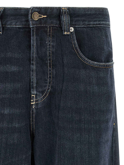 Blue Cotton Relaxed Fit Jeans