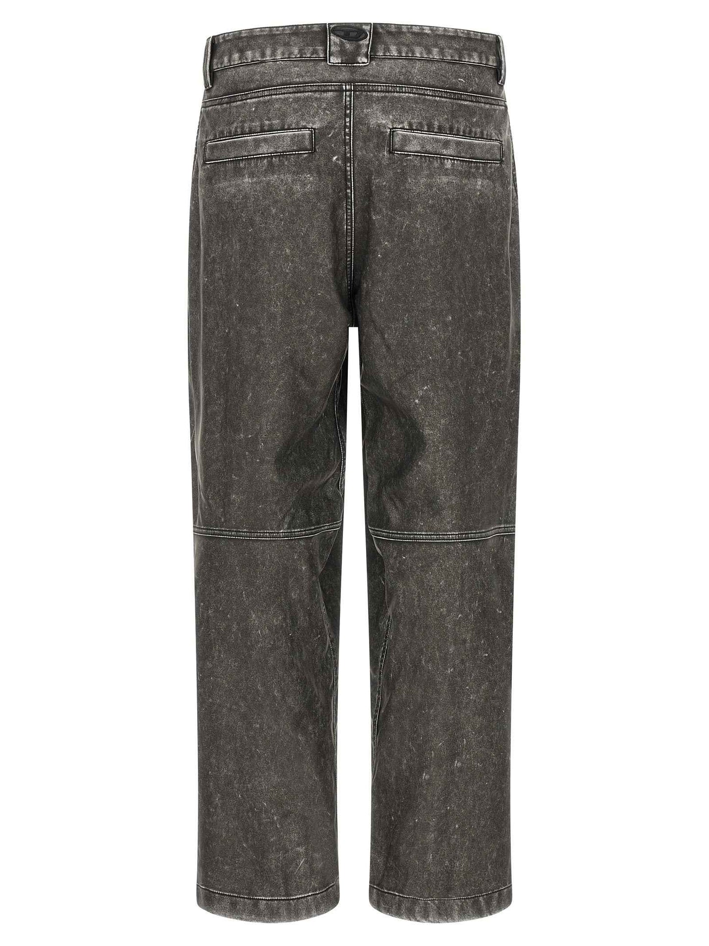 Gray Polyethylene Casual Pants