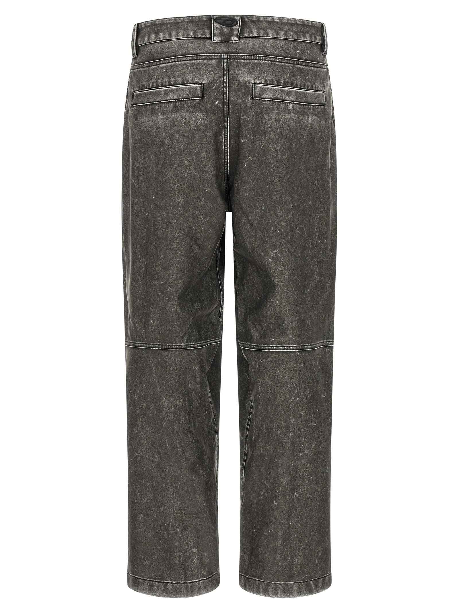 Gray Polyethylene Casual Pants
