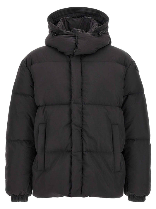 Black Polyamide Full-Length Jacket
