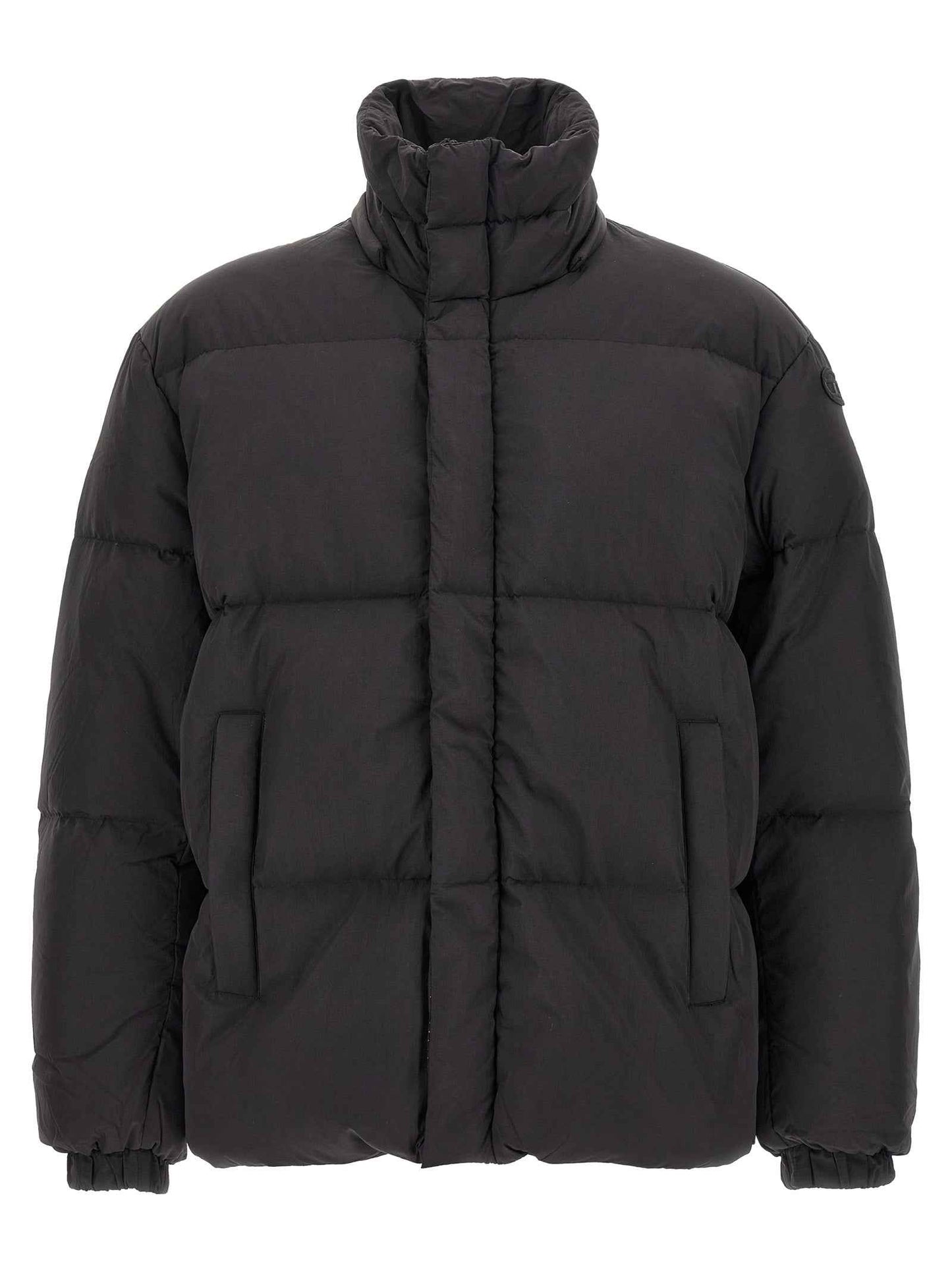 Black Polyamide Full-Length Jacket