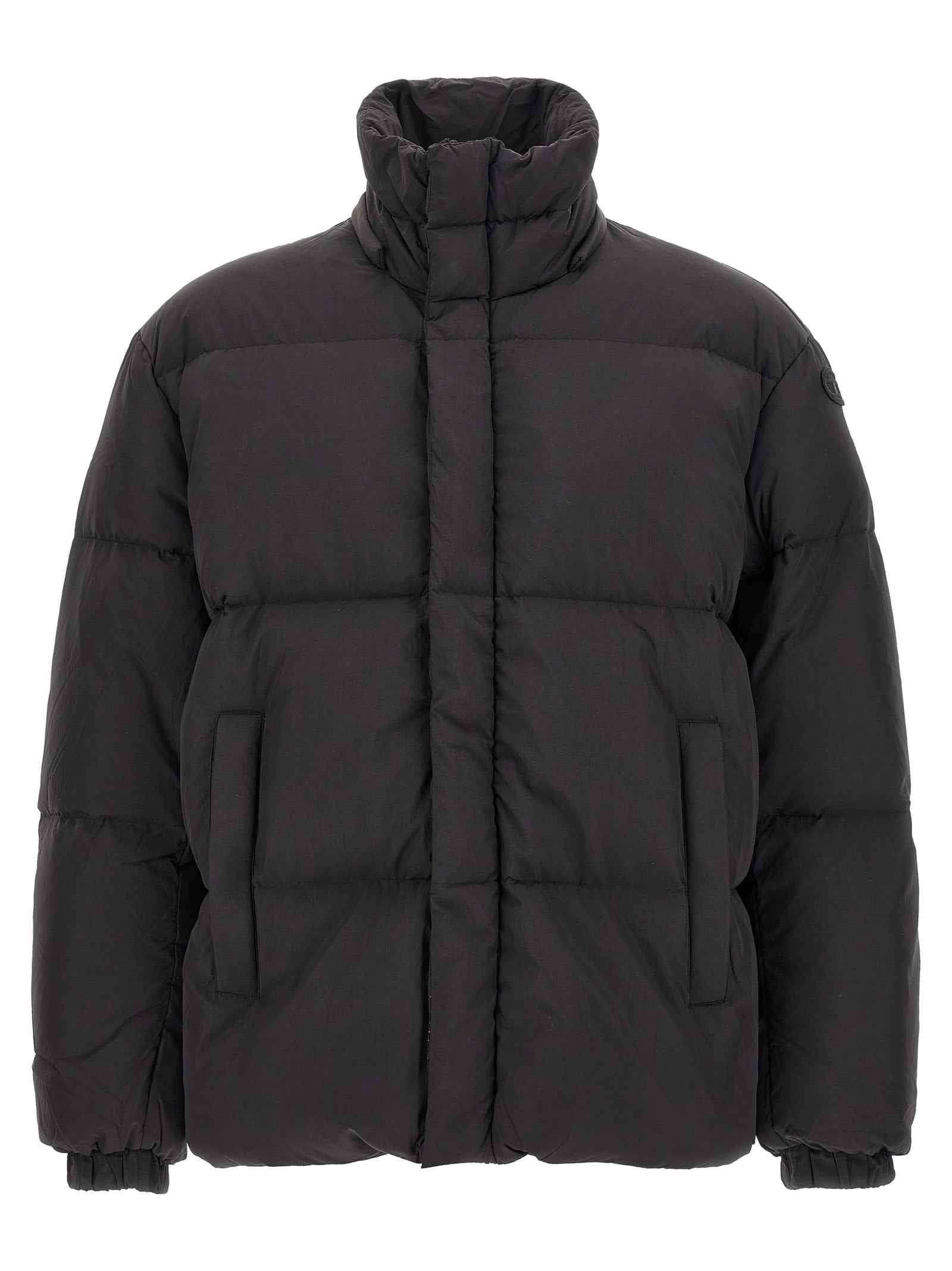 Black Polyamide Full-Length Jacket