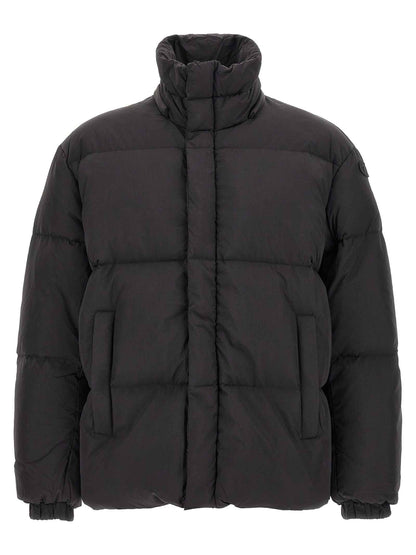 Black Polyamide Full-Length Jacket