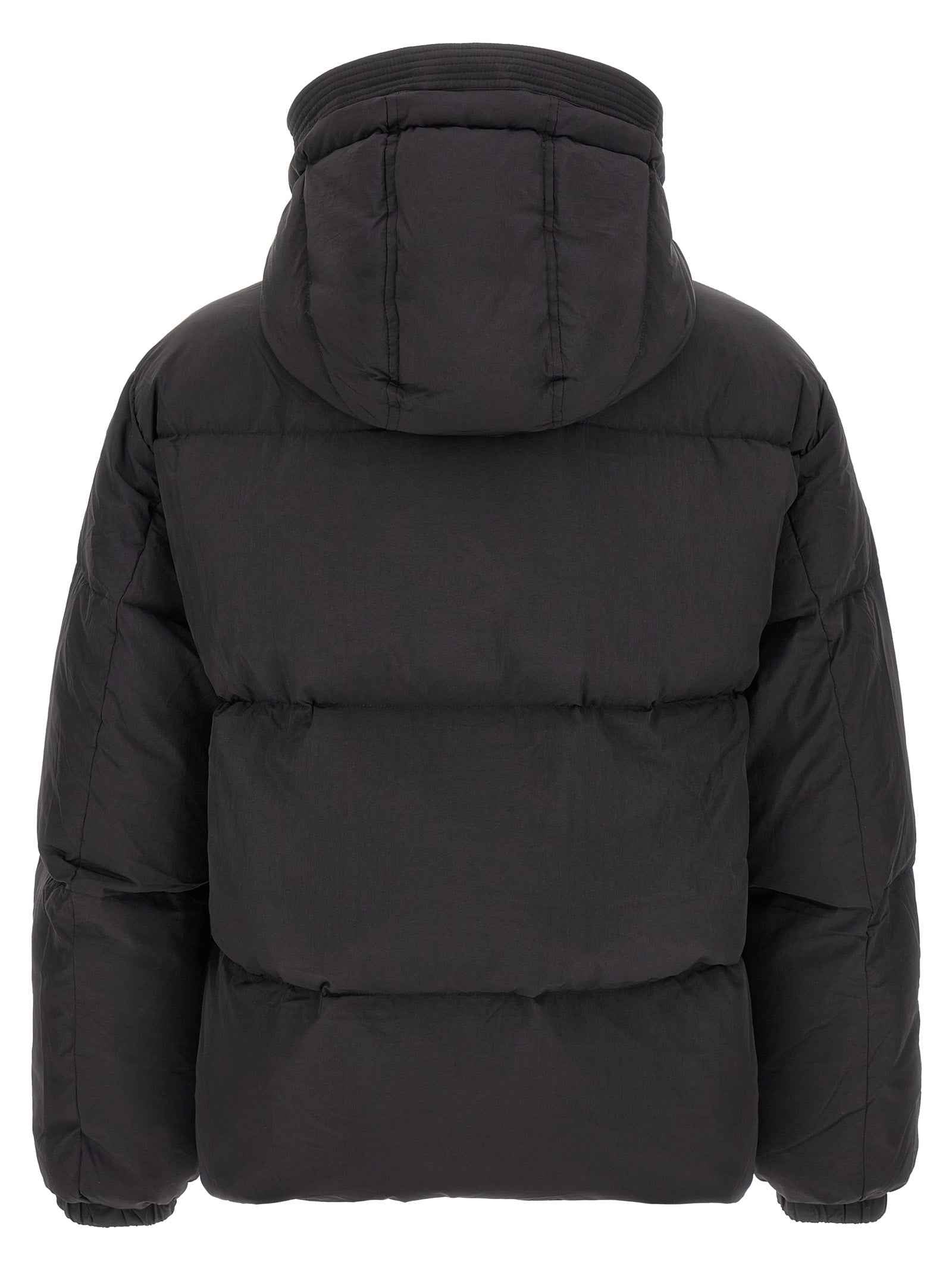 Black Polyamide Full-Length Jacket